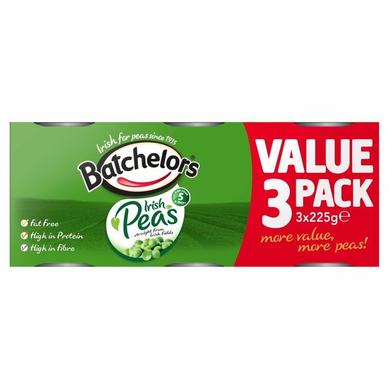 Batchelors Irish Peas 3 x 225g Batchelors Irish Peas 3 x 225g