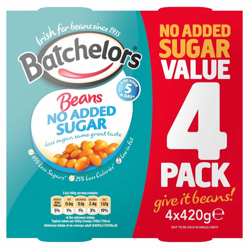 Batchelors Beans No Added Sugar 4 x 420g