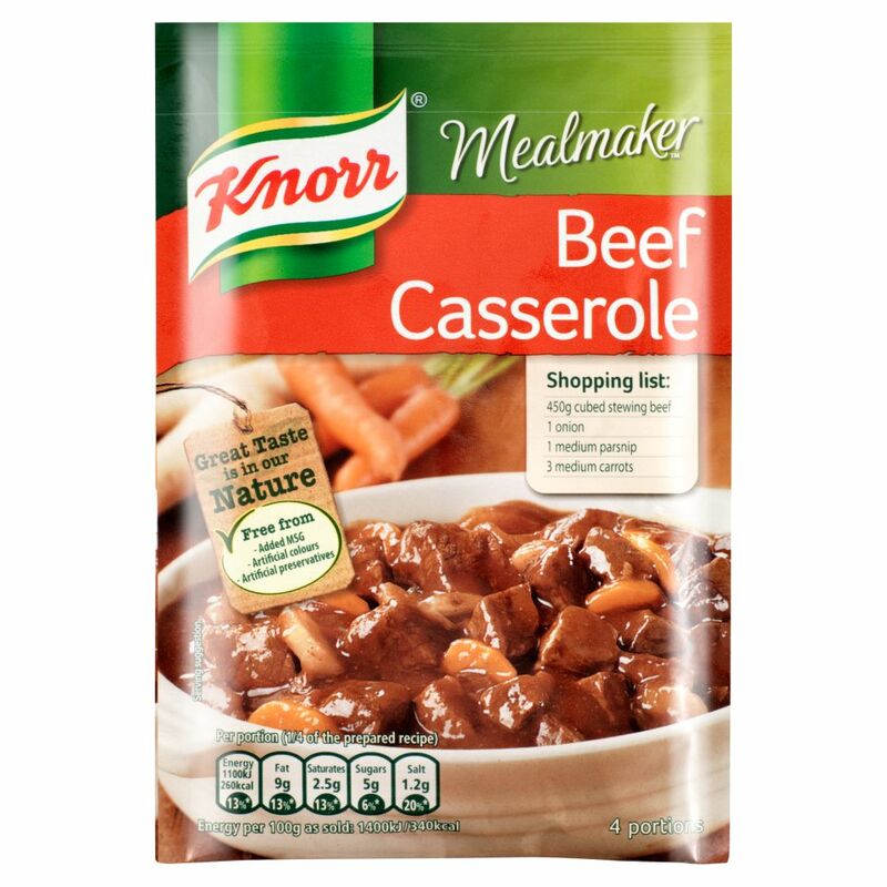 Knorr Mealmaker Dry Pour Over Sauce Beef Casserole 48g