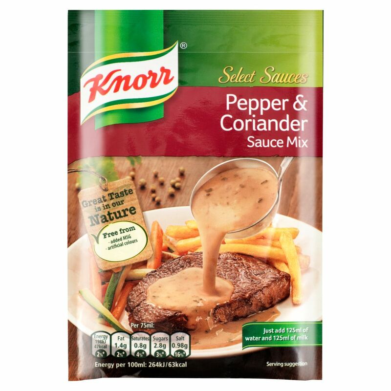 Knorr Mealmaker Dry Pour Over Sauce Pepper & Coriander 23g Knorr Mealmaker Dry Pour Over Sauce Pepper & Coriander 23g