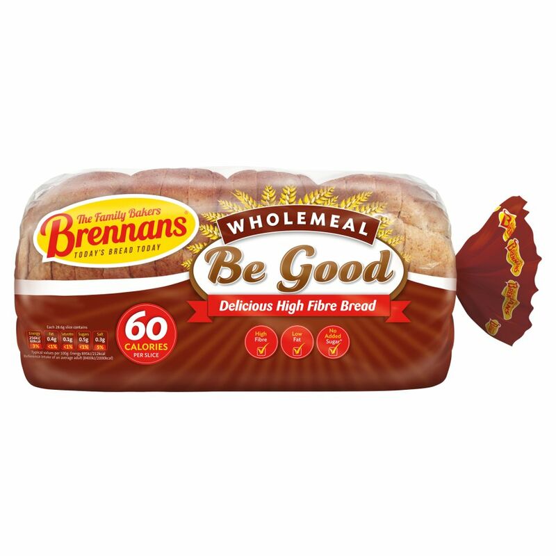 Brennans Be Good Wholemeal Delicious High Fibre Bread 600g