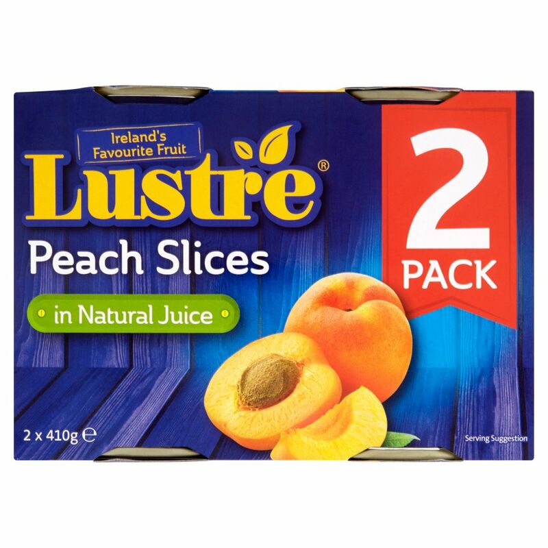Lustre Peach Slices in Natural Juice 2 x 410g