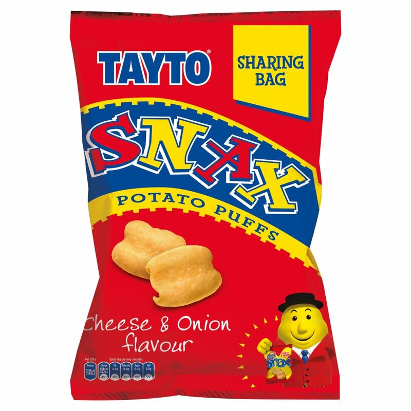Tayto Snax Potato Puffs Cheese & Onion Flavour 95g Tayto Snax Potato Puffs Cheese & Onion Flavour 95g