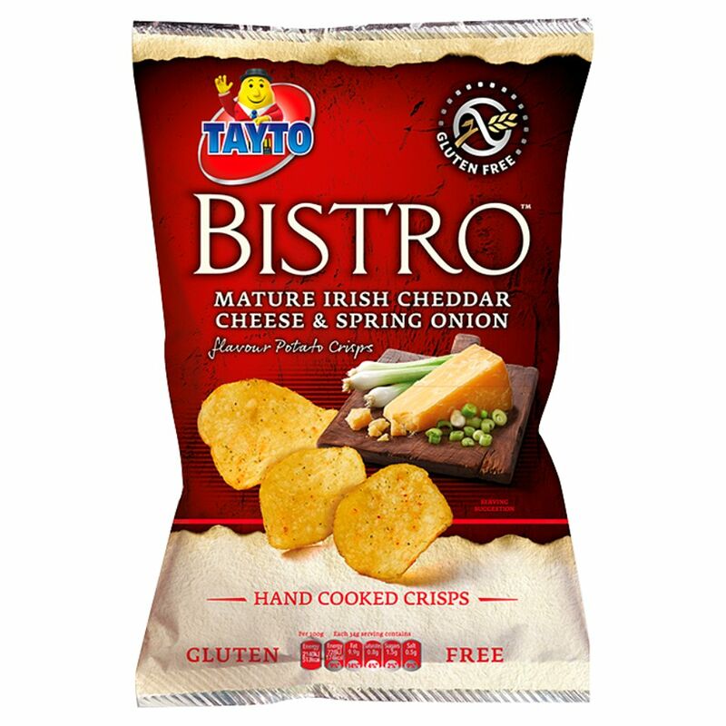 Tayto Bistro Mature Irish Cheddar Cheese & Spring Onion Flavour Potato Crisps 135g