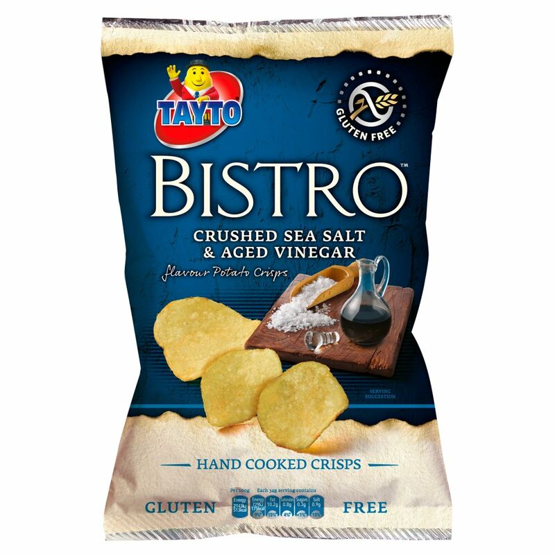 Tayto Bistro Crushed Sea Salt & Aged Vinegar Flavour Potato Crisps 135g