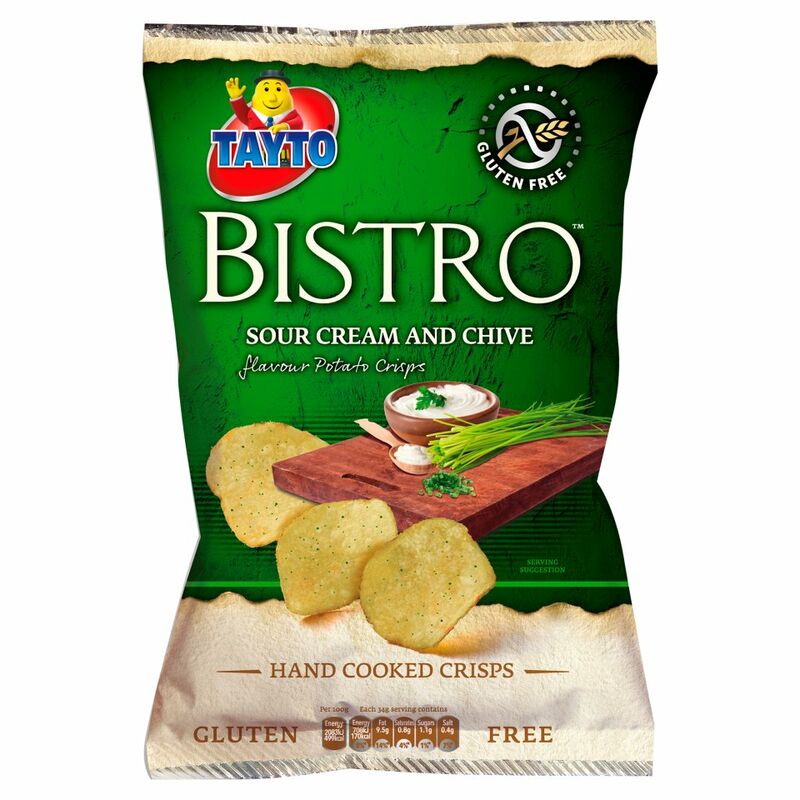 Tayto Bistro Sour Cream and Chive Flavour Potato Crisps 135g Tayto Bistro Sour Cream and Chive Flavour Potato Crisps 135g