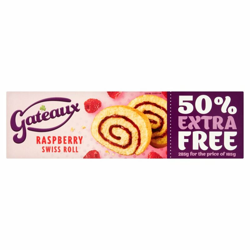 Gateaux Raspberry Swiss Roll 285g Gateaux Raspberry Swiss Roll 285g