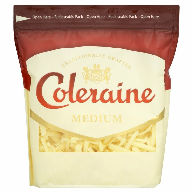 Coleraine Medium Grated Cheddar 200g Coleraine Medium Grated Cheddar 200g