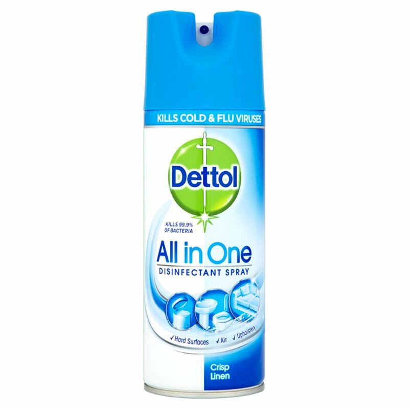 Dettol All-in-One Disinfectant Spray, Crisp Linen, 400 ml