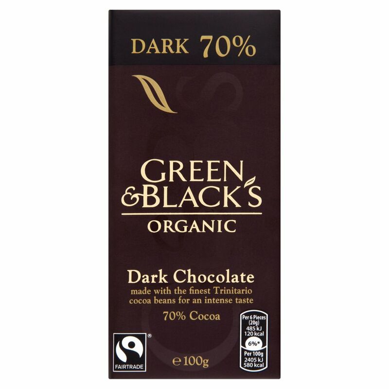 Green & Black's Organic 70% Dark Chocolate Bar 100g