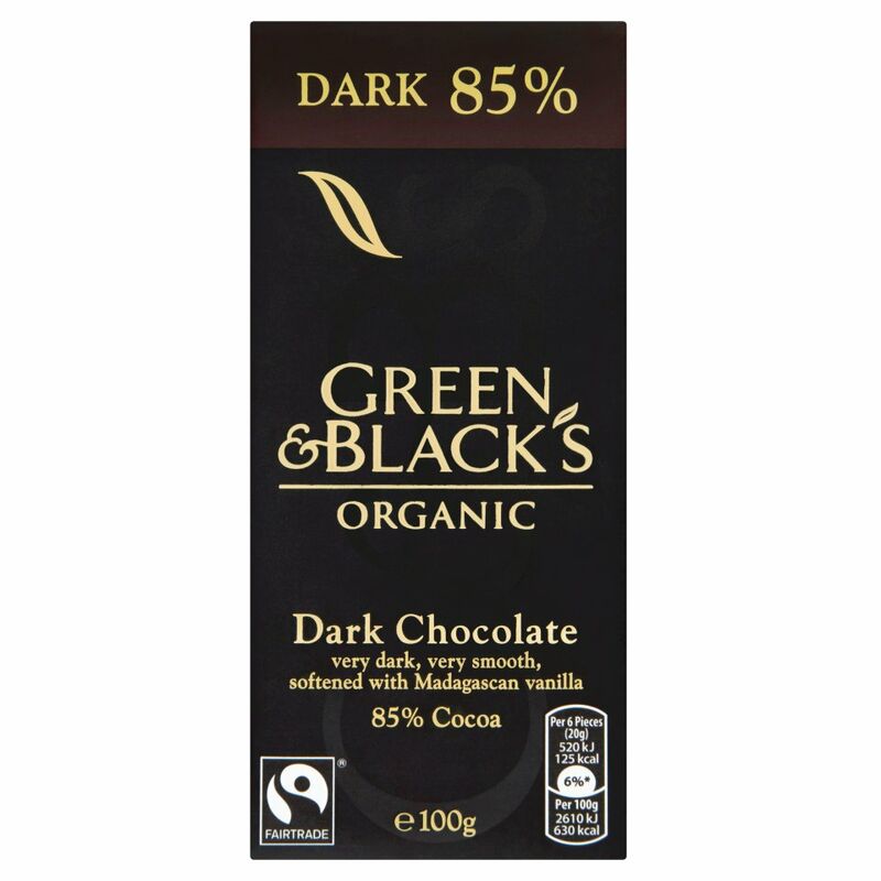 Green & Black's Organic 85% Dark Chocolate Bar 100g