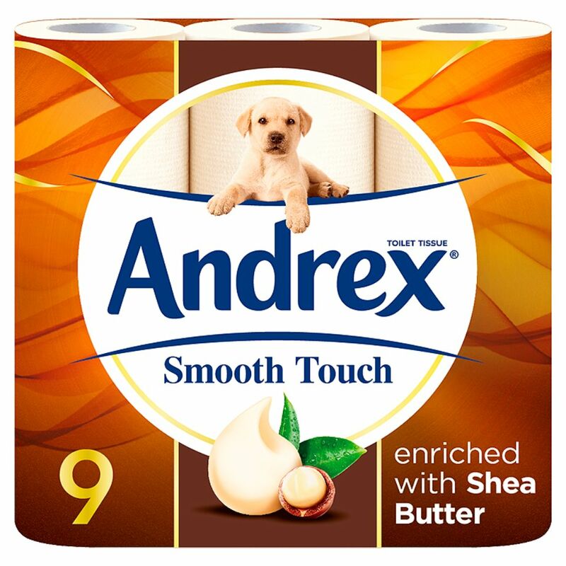 Andrex Smooth Touch Toilet Roll Tissue 9 Rolls