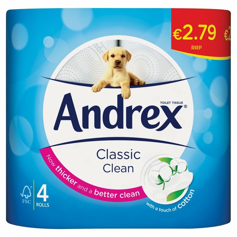 Andrex® Classic Clean Toilet Tissue 4 Rolls