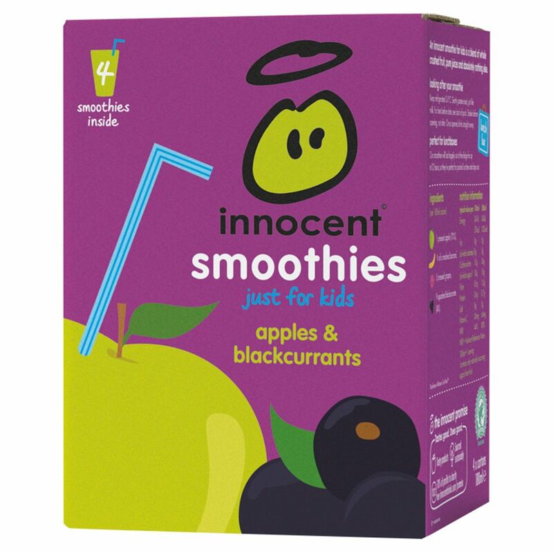 innocent kids smoothie apples & blackcurrants 4x180ml innocent kids smoothie apples & blackcurrants 4x180ml