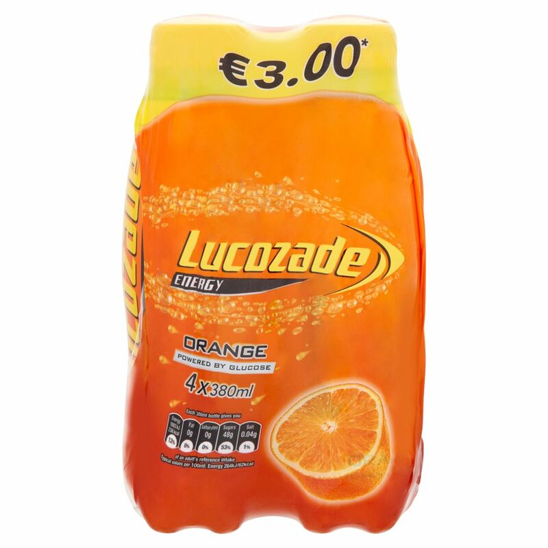 Lucozade Energy Orange 4 x 380ml