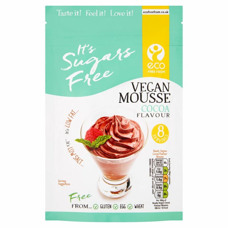 Eco Free From Vegan Mousse Cocoa Flavour 160g Eco Free From Vegan Mousse Cocoa Flavour 160g