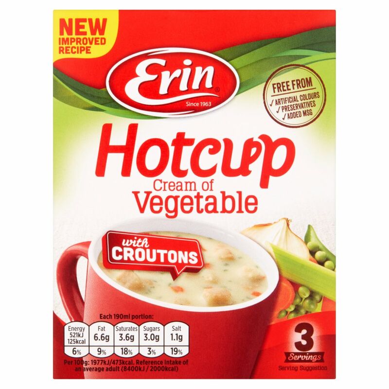 Erin Hotcup Cream of Vegetable with Croutons 79g