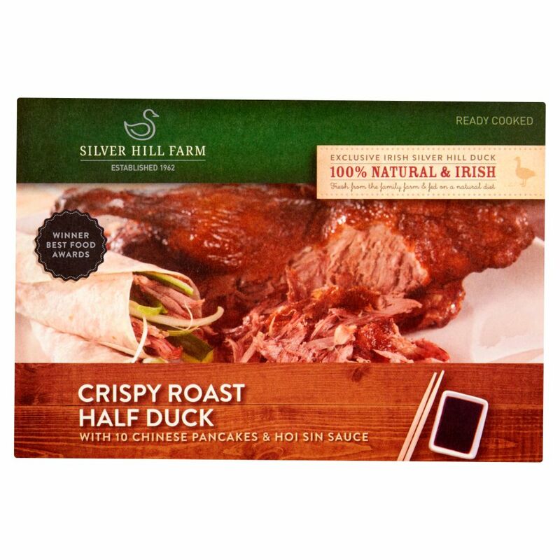 Silver Hill Farm Crispy Roast Half Duck with 10 Chinese Pancakes & Hoi Sin Sauce Silver Hill Farm Crispy Roast Half Duck with 10 Chinese Pancakes & Hoi Sin Sauce