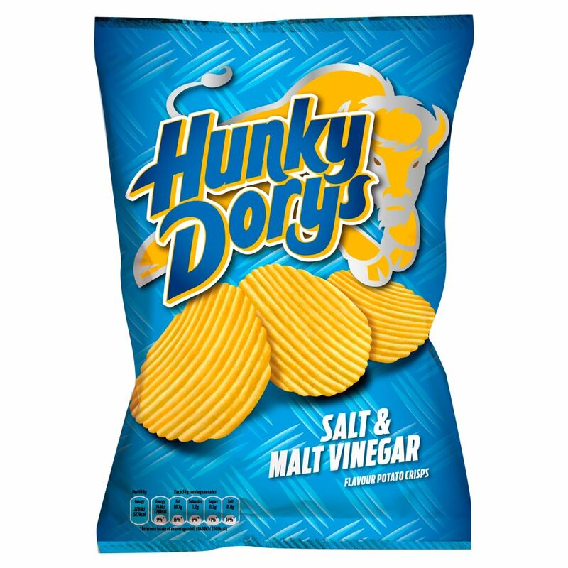 Hunky Dorys Salt & Malt Vinegar Flavour Potato Crisps 135g Hunky Dorys Salt & Malt Vinegar Flavour Potato Crisps 135g
