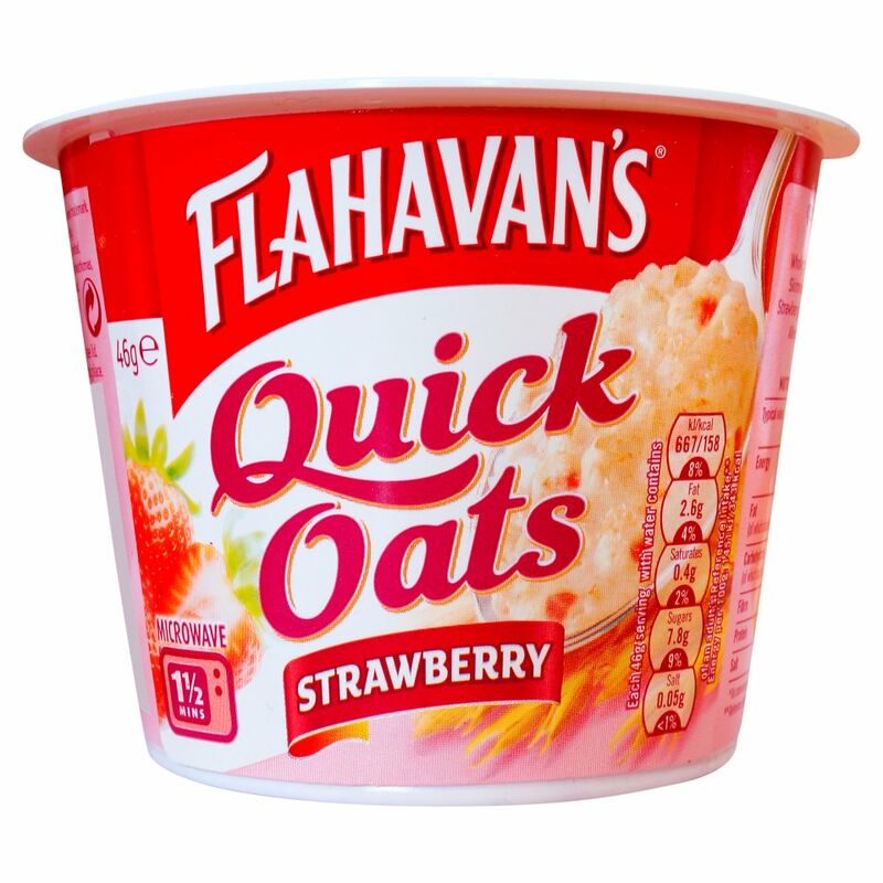 Flahavan's Quick Oats Portable Porridge Strawberry 46g Flahavan's Quick Oats Portable Porridge Strawberry 46g
