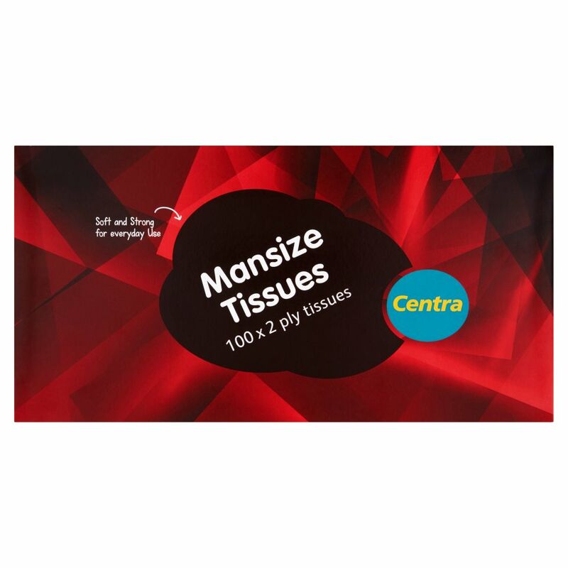 Centra Mansize Tissues 100 x 2 Ply Tissues
