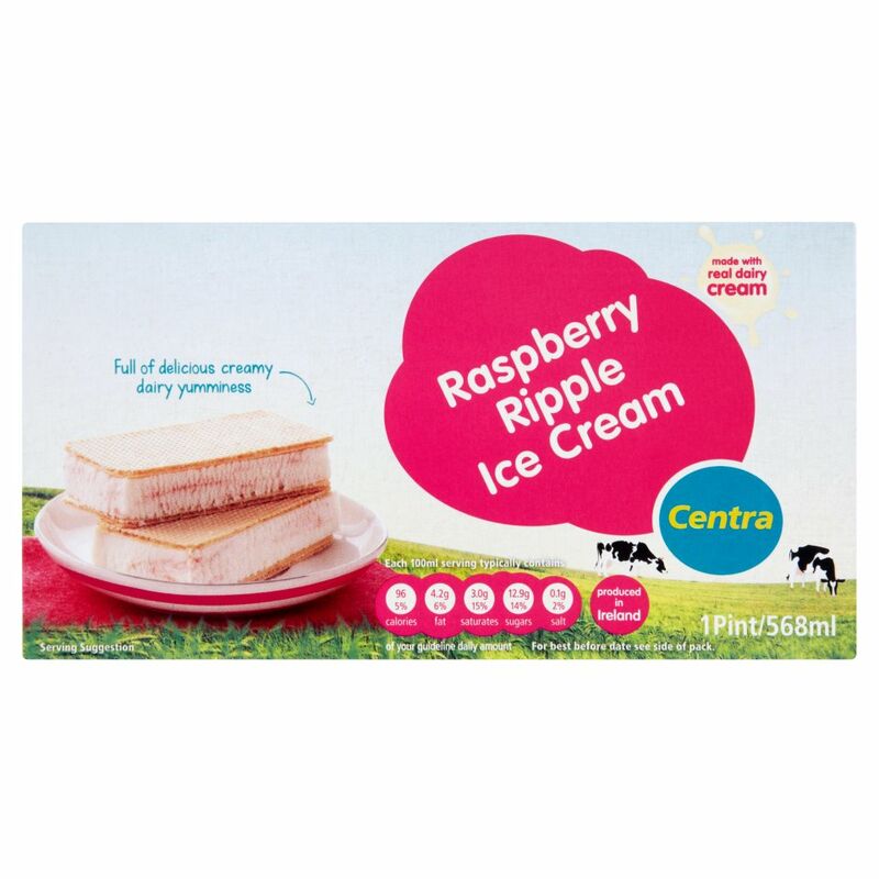 Centra Raspberry Ripple Ice Cream 568ml