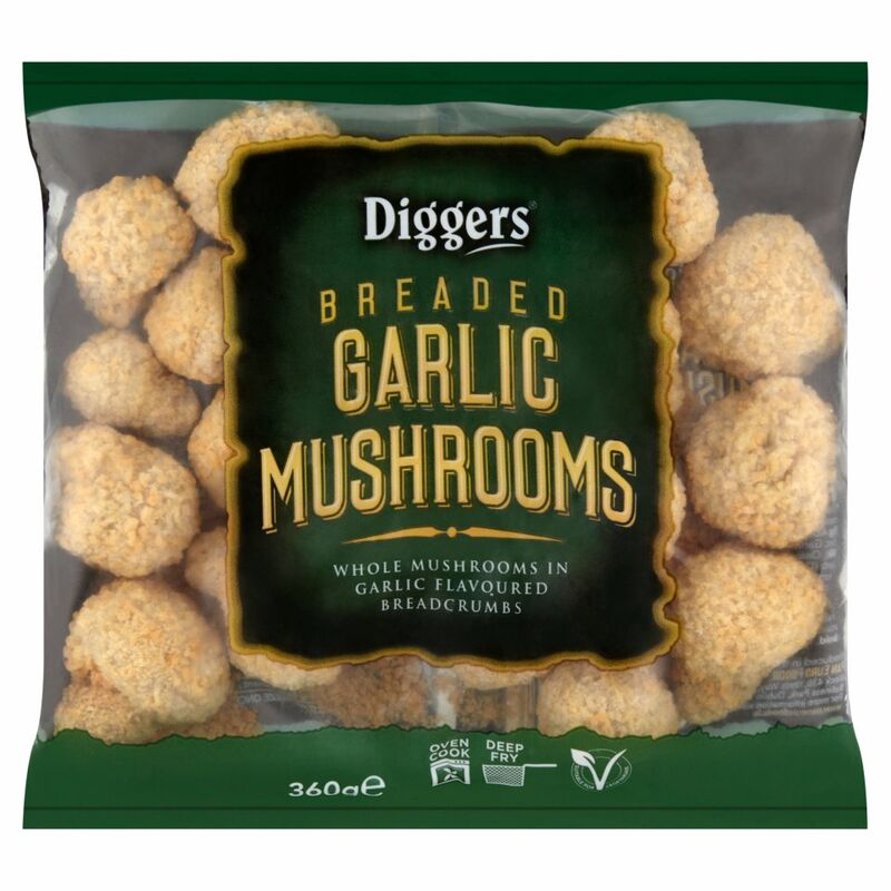 Diggers Breaded Garlic Mushrooms 360g Diggers Breaded Garlic Mushrooms 360g