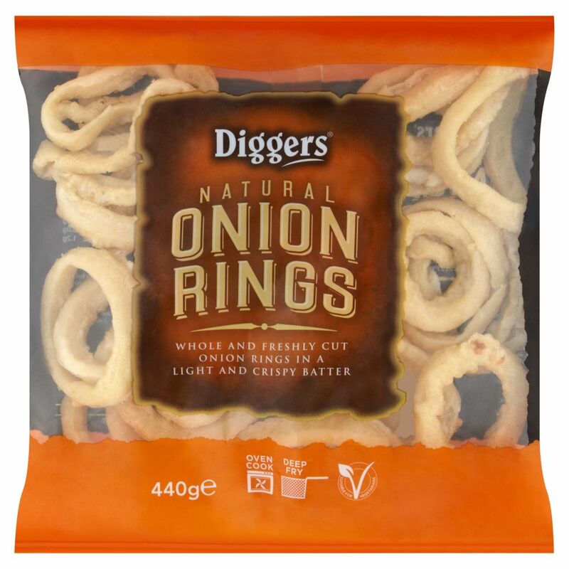 Diggers Natural Onion Rings 440g