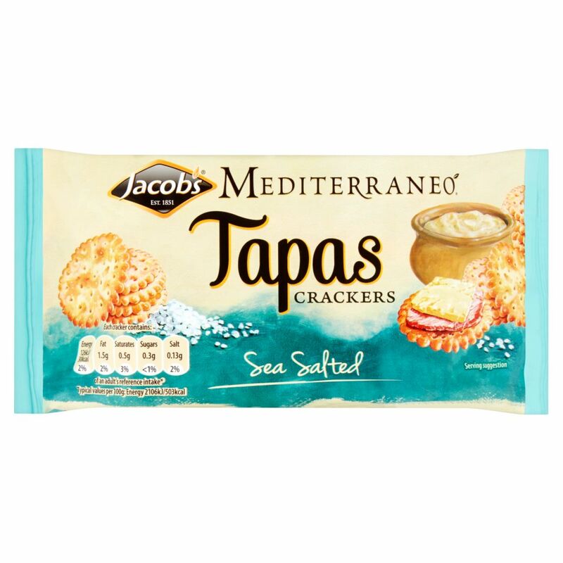 Jacob's Mediterraneo Tapas Crackers Sea Salted 105g