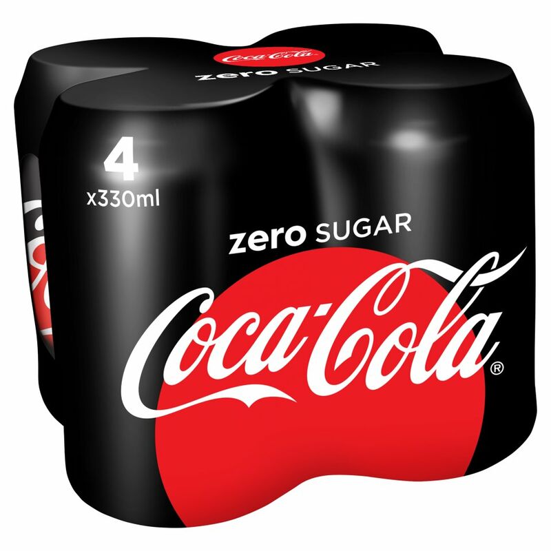Coca-Cola Zero Sugar 4 x 330ml PMP Coca-Cola Zero Sugar 4 x 330ml PMP