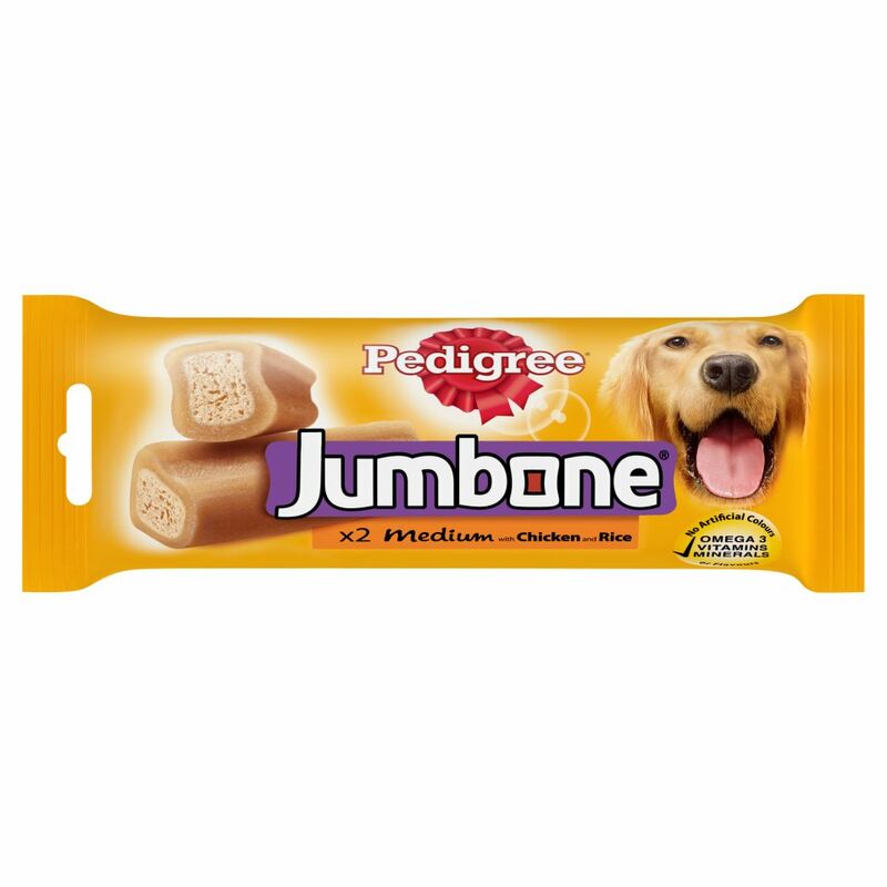 PEDIGREE Jumbone Medium Dog Treat with Chicken and Rice 2 Chews