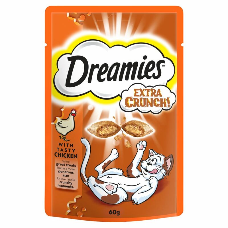 Dreamies Extra Crunch Cat Treats with Chicken 60g