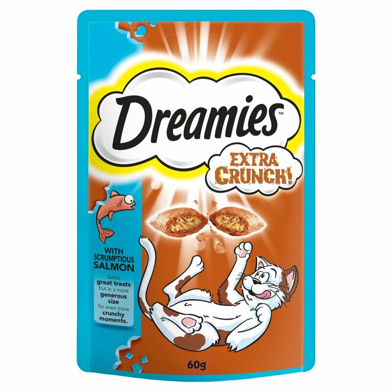 Dreamies Extra Crunch Cat Treats with Salmon 60g Dreamies Extra Crunch Cat Treats with Salmon 60g