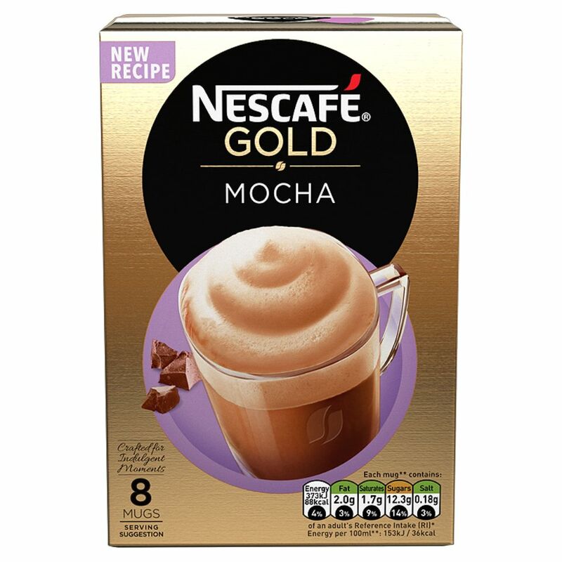 NESCAFÉ GOLD Mocha Coffee, 8 Sachets x 22g