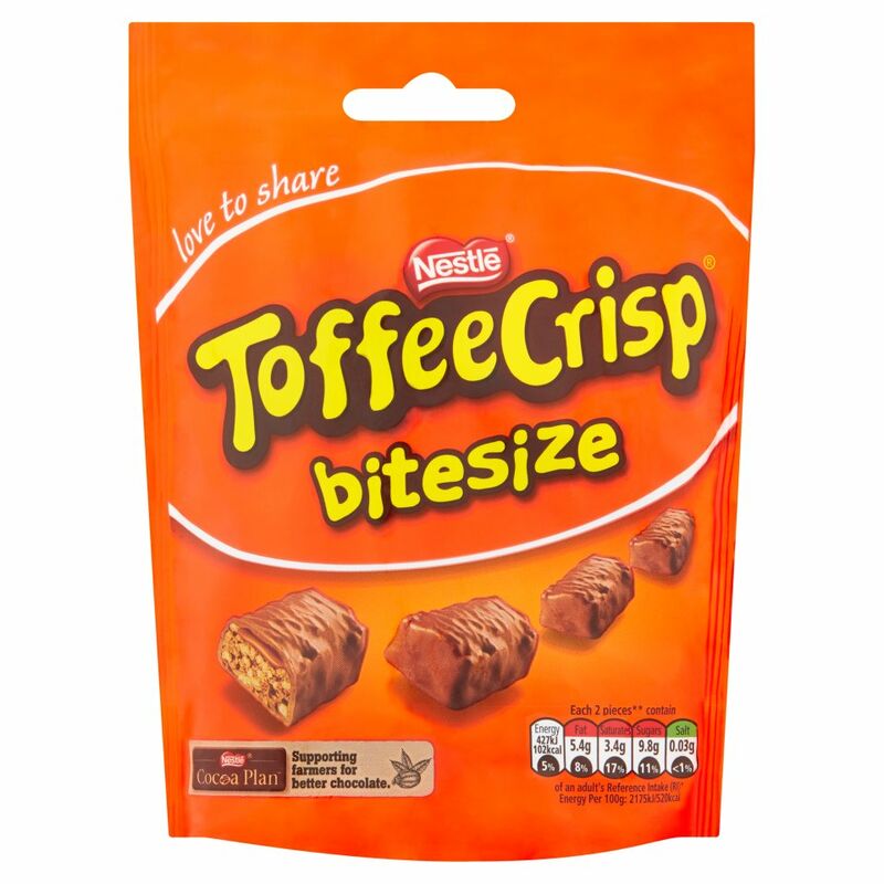 TOFFEE CRISP Bitesize Sharing Bag 120g TOFFEE CRISP Bitesize Sharing Bag 120g