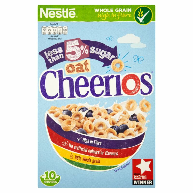 NESTLE Less Than 5% Sugar OAT CHEERIOS Cereal 325g Box