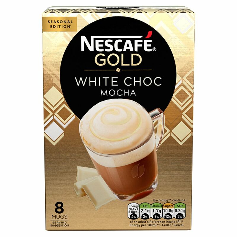 NESCAFÉ GOLD White Choc Mocha Coffee, 8 Sachets x 19g NESCAFÉ GOLD White Choc Mocha Coffee, 8 Sachets x 19g