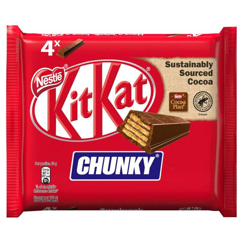KitKat Chunky Bars 4 x 40g (160g)