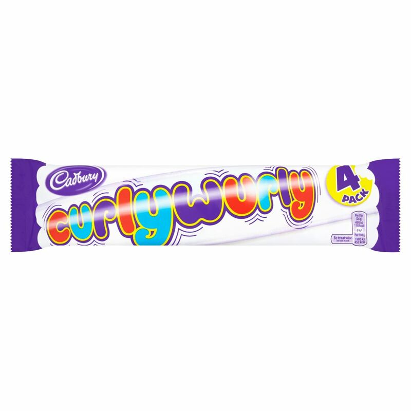 Cadbury Curly Wurly Chocolate Bar 4 Pack 104g