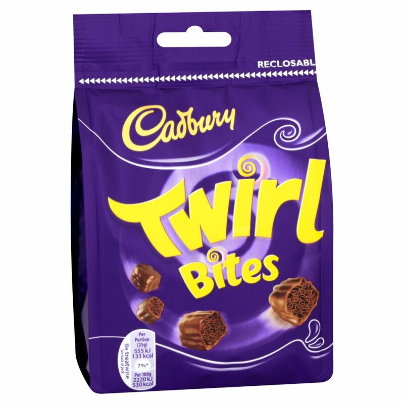 Cadbury Twirl Bites Chocolate Bag 109g Cadbury Twirl Bites Chocolate Bag 109g