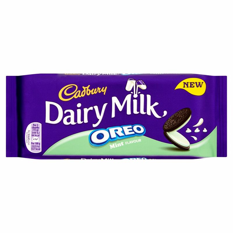 Cadbury Dairy Milk With Oreo Mint Chocolate Bar 120g
