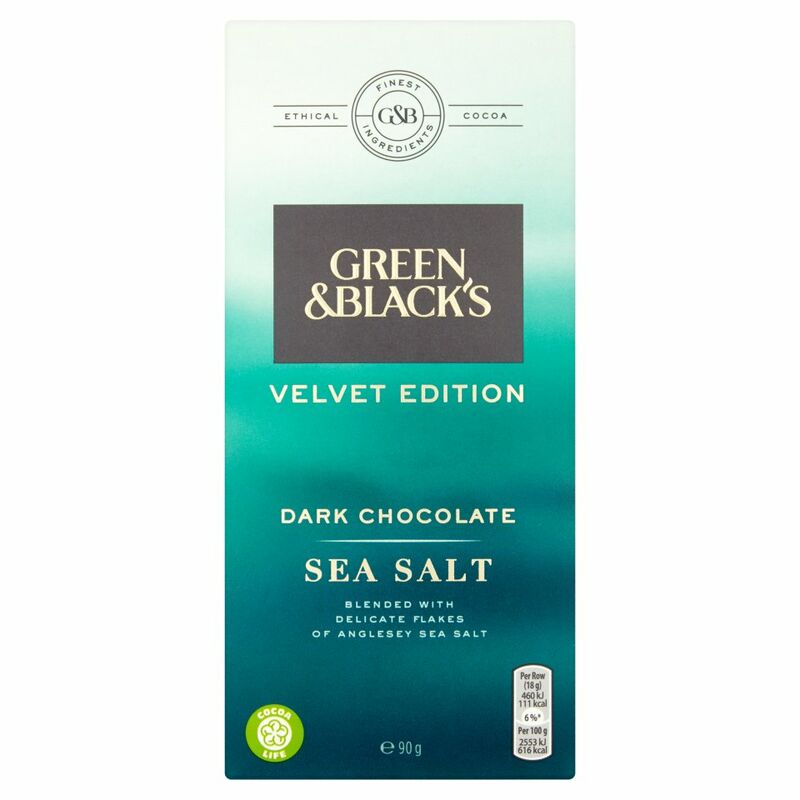Green & Black's Dark Sea Salt Chocolate Bar 90g Green & Black's Dark Sea Salt Chocolate Bar 90g
