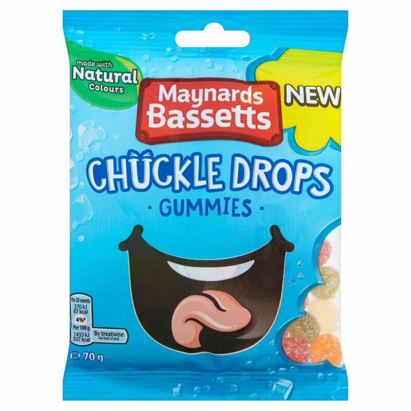 Maynards Bassetts Chuckle Drops Gummies Sweets Bag 70g