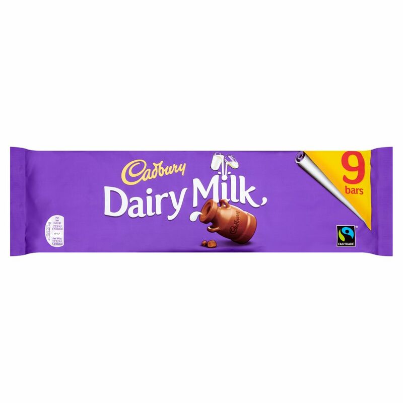 Cadbury Dairy Milk Chocolate Bar 9 Pack 292.5g
