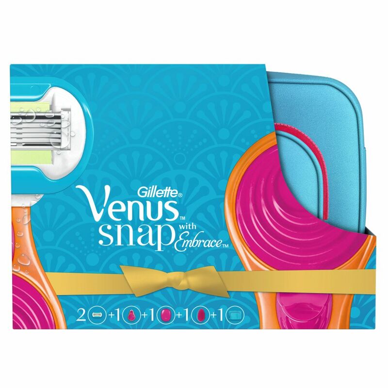 Gillette Venus Snap Women's Razor Gift Set + 1 Blade Refill + Brush