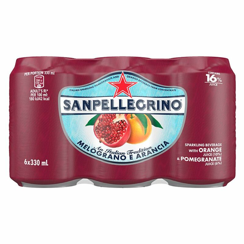 Sanpellegrino Sparkling Fruit Beverages Melograno E Arancia 6 x 330ml Can Sanpellegrino Sparkling Fruit Beverages Melograno E Arancia 6 x 330ml Can