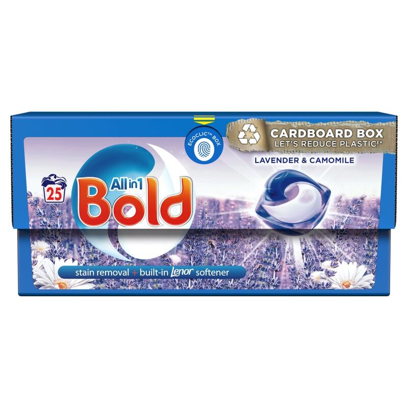 Bold All-in-1 PODS® Washing Liquid Capsules 25 Washes, Lavender & Camomile
