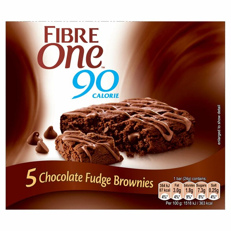 Fibre One 90 Calorie Chocolate Fudge Brownies 5x24g