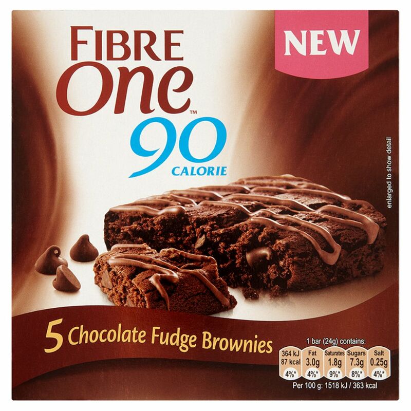 Fibre One 90 Calorie Chocolate Fudge Brownies 5 x 24g (120g)