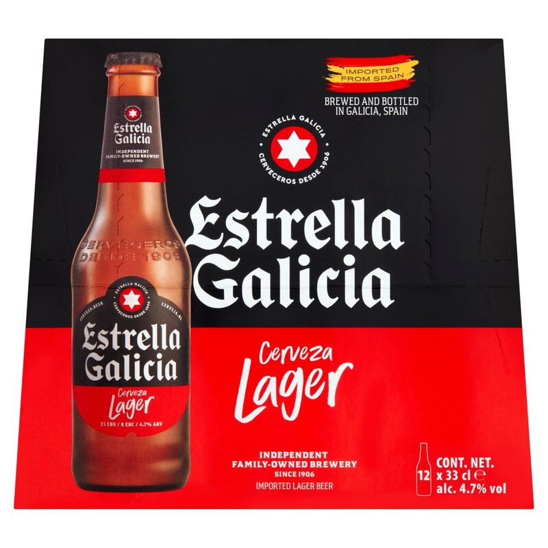 Estrella Galicia Cerveza Lager 12 x 33cl